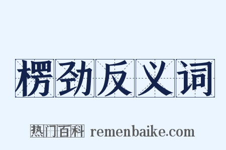 楞劲反义词是什么意思的图片